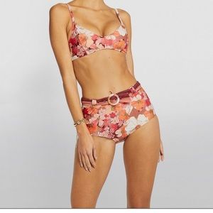 PEONY HIGH WAISTED BIKINI SZ TOP AUS14, BTM AUS12